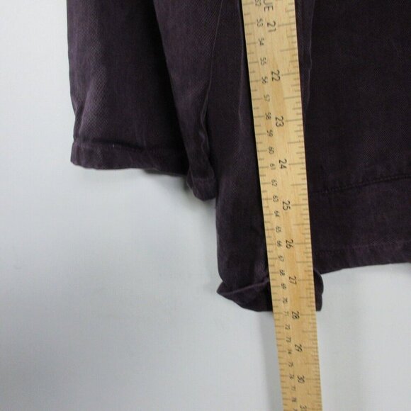 Bryn Walker Button Front Tencel Shirt Women L Purple Blouse Casual Lagenlook 400 - Picture 9 of 10
